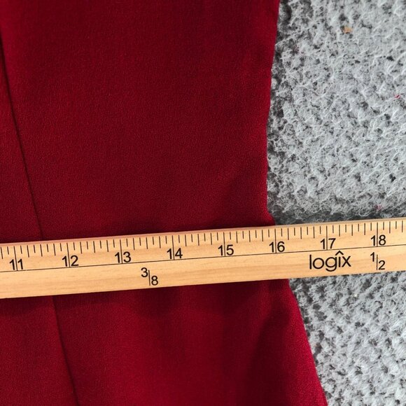 Talbots Dress Womens 6 Petite Red Wool Sheath Crepe Mini Short Sleeve Vintage - Picture 10 of 13